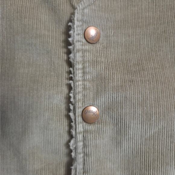 Vtg 70s 80s Sherpa Lined Snap Cordoroy Hippie Boho Festival Vest 41 Medium - Picture 4 of 7